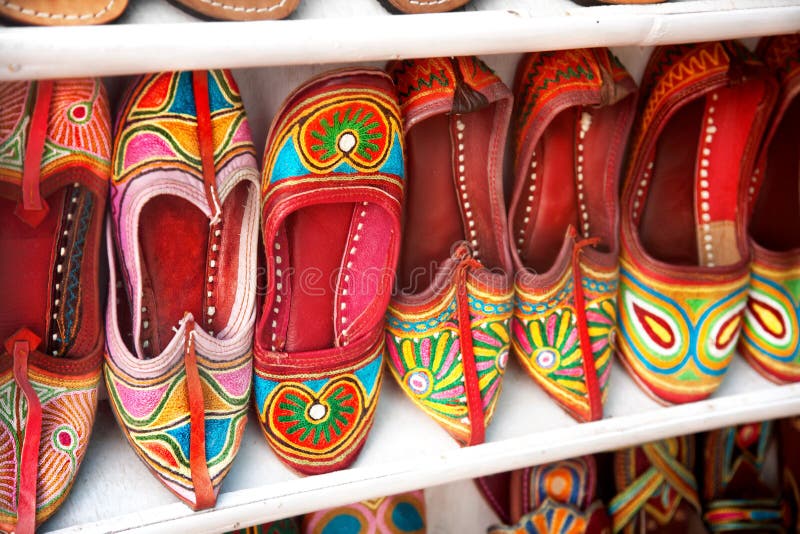 Ethnic shoes stock image. Image of shoes, indian, green 28098723