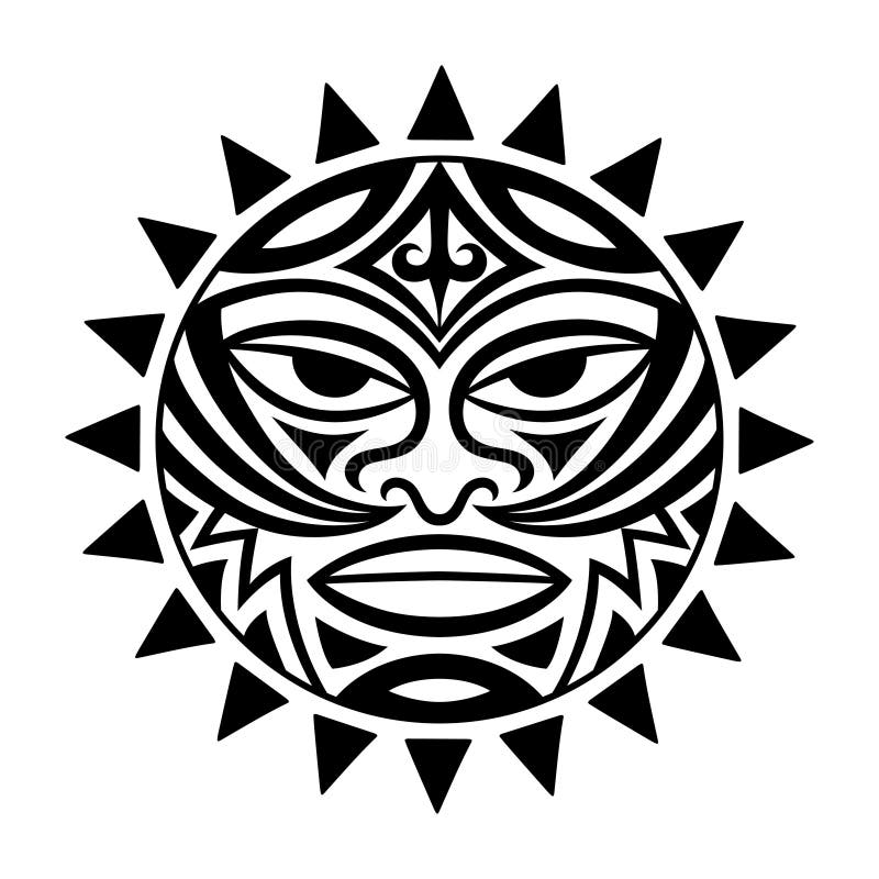 Ethnic Symbol-mask of the Maori People - Tiki. Thunder-like Tiki is ...