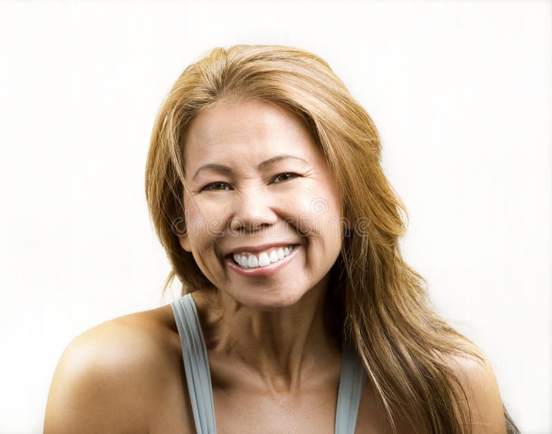 Ethnic woman on white background