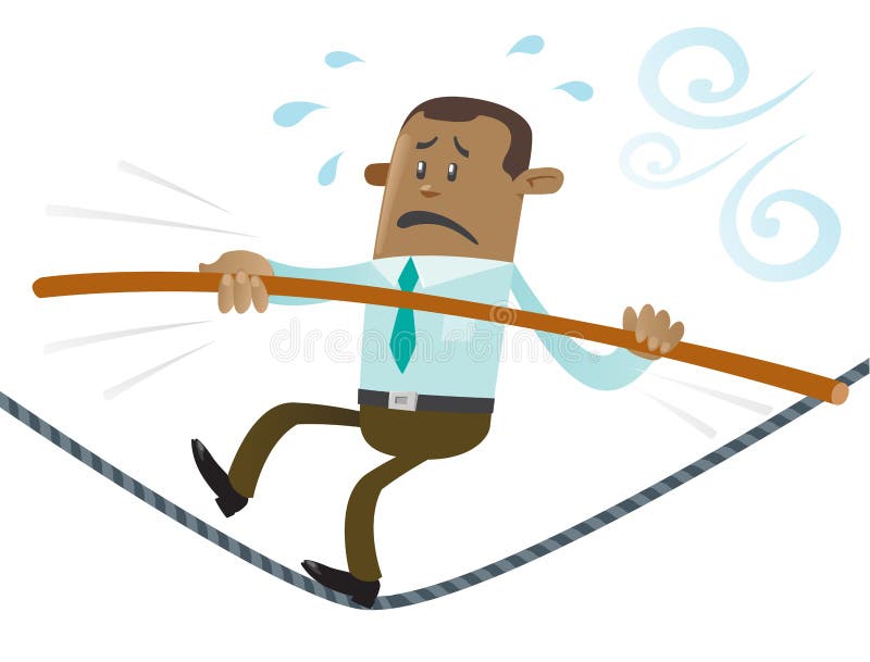 Ethnische Geschäfts-Freundwege das Drahtseil stock abbildung