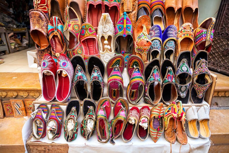 Ethnische Rajasthan-Schuhe stockbild Ethnische Rajasthan-Schuhe stockbild