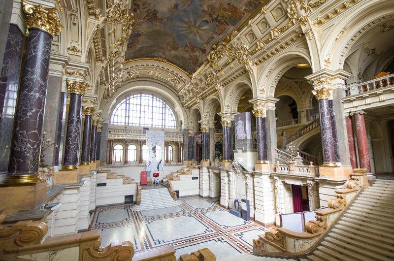 Ethnographic museum interior in Budapest, Hungary royalty free stock photos