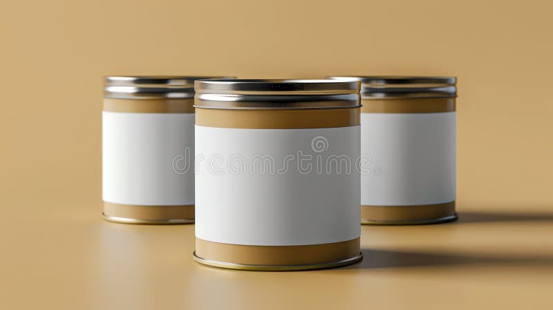 Etichetta in bianco, lo stagno alimentare può essere isolato per il marchio illustrazione vettoriale
