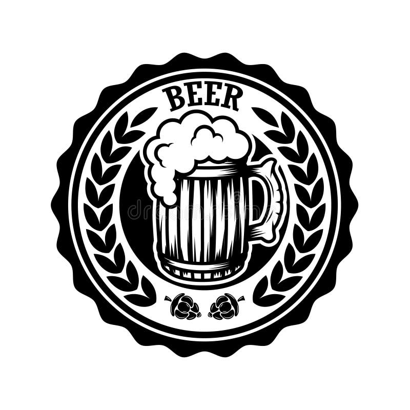 Etichetta d'annata della birra Progetti gli elementi per il logo, l'etichetta, l'emblema, il segno, menu illustrazione vettoriale Etichetta d'annata della birra Progetti gli elementi per il logo, l'etichetta, l'emblema, il segno, menu illustrazione vettoriale