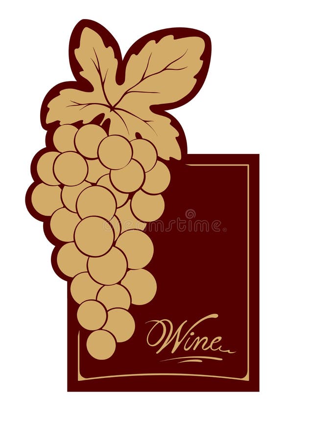 Etichetta del vino - vite dell'oro royalty illustrazione gratis Etichetta del vino - vite dell'oro royalty illustrazione gratis