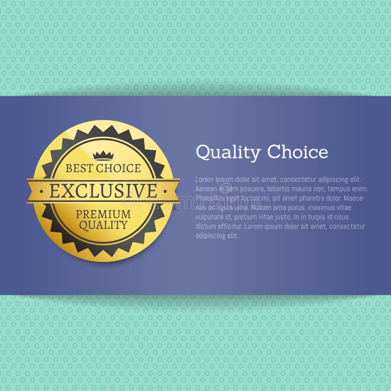 Etichetta dorata dell'alto bollo Choice del premio di qualità migliore royalty illustrazione gratis Etichetta dorata dell'alto bollo Choice del premio di qualità migliore royalty illustrazione gratis