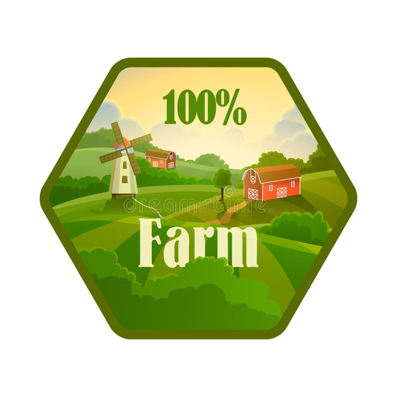 Etichetta verde dell'alimento fresco dell'azienda agricola naturale sana royalty illustrazione gratis Etichetta verde dell'alimento fresco dell'azienda agricola naturale sana royalty illustrazione gratis