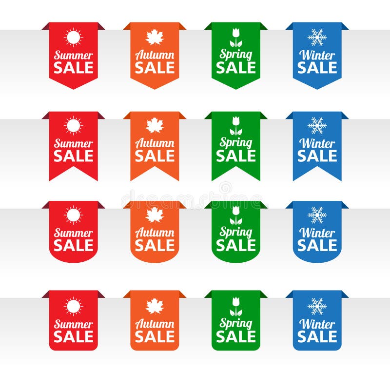 Etichette dell'etichetta della carta di vendita di stagione royalty illustrazione gratis Etichette dell'etichetta della carta di vendita di stagione royalty illustrazione gratis