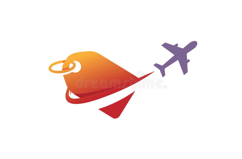 Etichetă unică pentru transportul aerian royalty free illustration