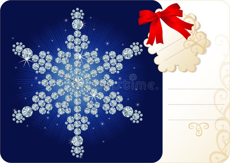etikett för snowflake för bakgrundsjuldiamant vektor illustrationer etikett för snowflake för bakgrundsjuldiamant vektor illustrationer