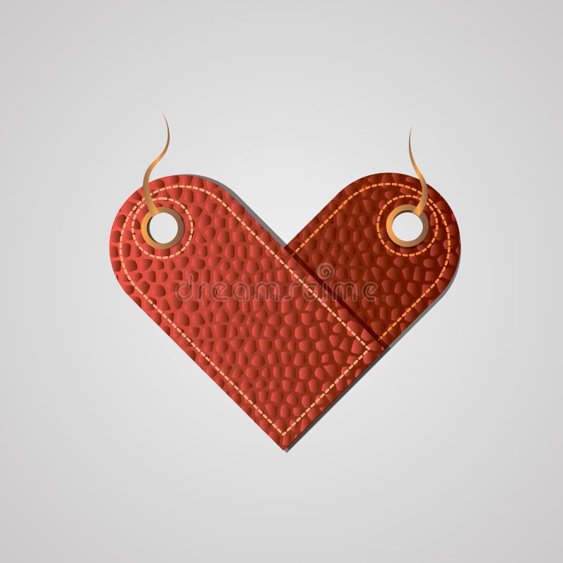 etiqueta Coração-dada forma estilizada como o couro vermelho para vendas, preços, para o negócio ilustração royalty free etiqueta Coração-dada forma estilizada como o couro vermelho para vendas, preços, para o negócio ilustração royalty free