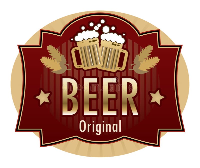 Etiqueta da cerveja ilustração stock Etiqueta da cerveja ilustração stock