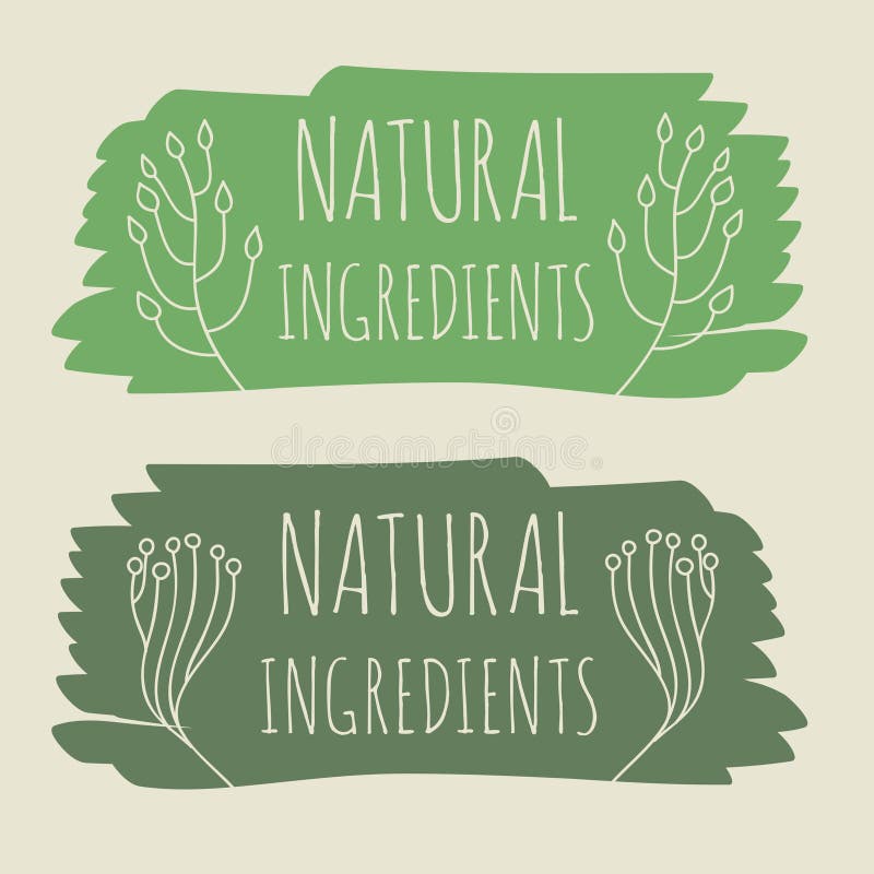 Etiqueta del producto natural stock de ilustración Etiqueta del producto natural stock de ilustración