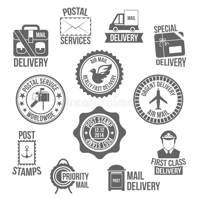 Etiqueta del servicio de los posts libre illustration Etiqueta del servicio de los posts libre illustration