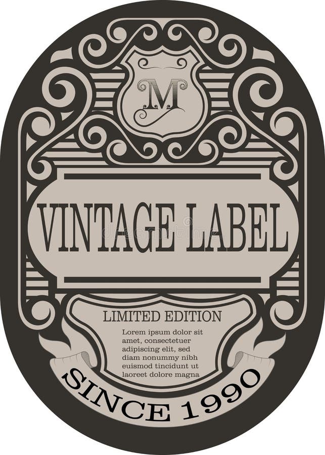 Etiqueta do vintage ilustração royalty free Etiqueta do vintage ilustração royalty free