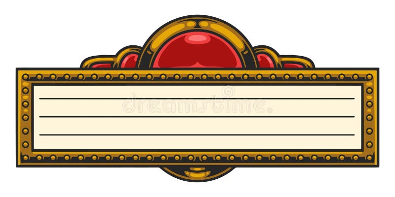 Etiqueta en blanco decorativo con acentos rojo y oro stock de ilustración