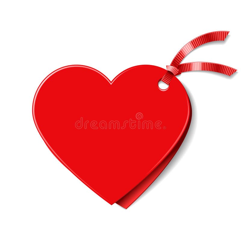 Etiqueta en forma de corazón del regalo ilustración del vector