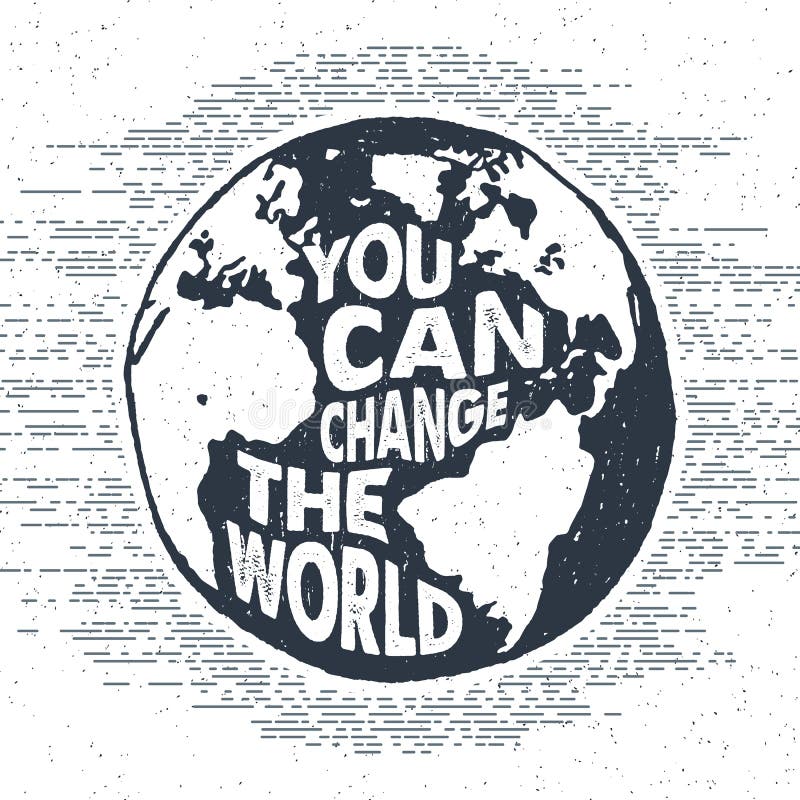 Etiqueta inspiradora dibujada a mano ilustración del vector