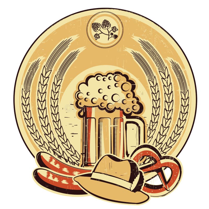 A etiqueta a mais oktoberfest da cerveja. Illustratio do gráfico do vintage ilustração royalty free A etiqueta a mais oktoberfest da cerveja. Illustratio do gráfico do vintage ilustração royalty free