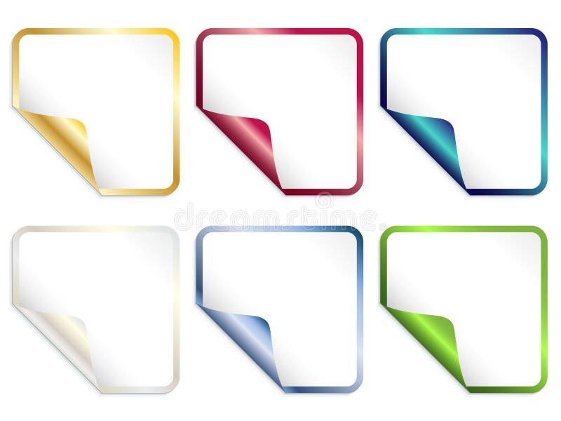 Etiquetas Engomadas Del óvalo Del Vector Stock de ilustración