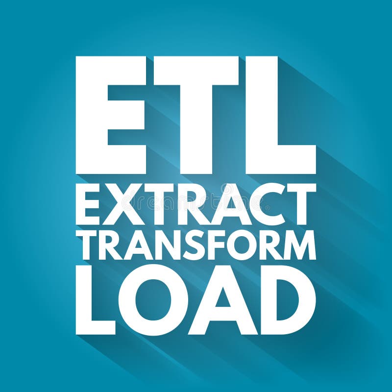 ETL - Extract Transform Load acronym, technology concept background royalty free illustration