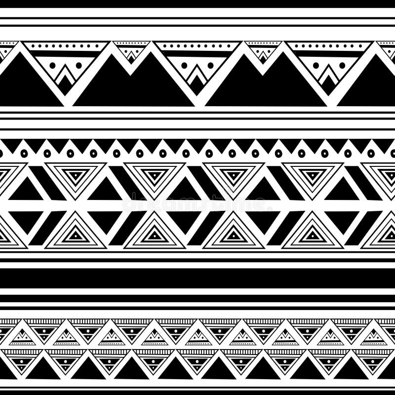 Etniczny deseniowy rysunkowy tło z bezszwowa ręka rysującym czarny i biały koloru afrykanina abstrakcjonistycznym stylem dla druk ilustracji Etniczny deseniowy rysunkowy tło z bezszwowa ręka rysującym czarny i biały koloru afrykanina abstrakcjonistycznym stylem dla druk ilustracji