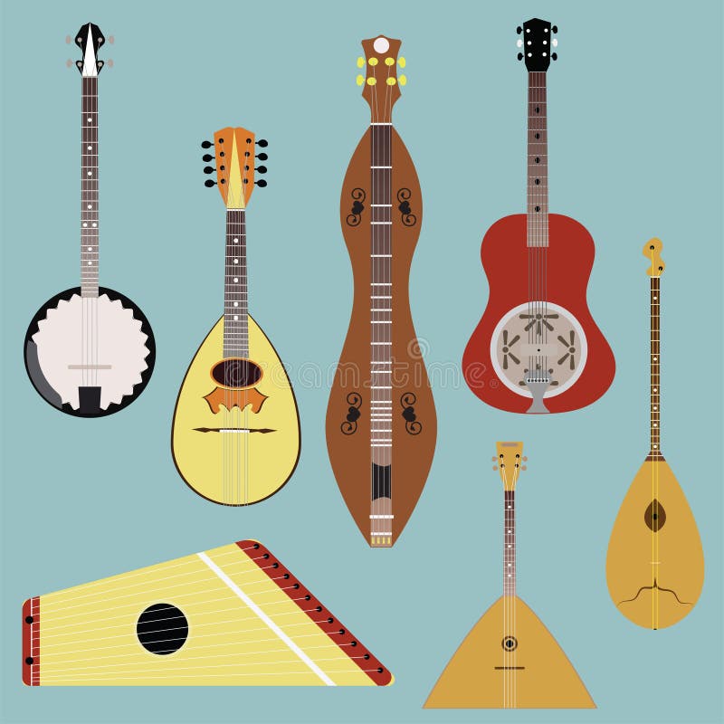 Etniczny muzycznych instrumentów wektoru set Instrument muzyczny sylwetka ilustracja wektor Etniczny muzycznych instrumentów wektoru set Instrument muzyczny sylwetka ilustracja wektor