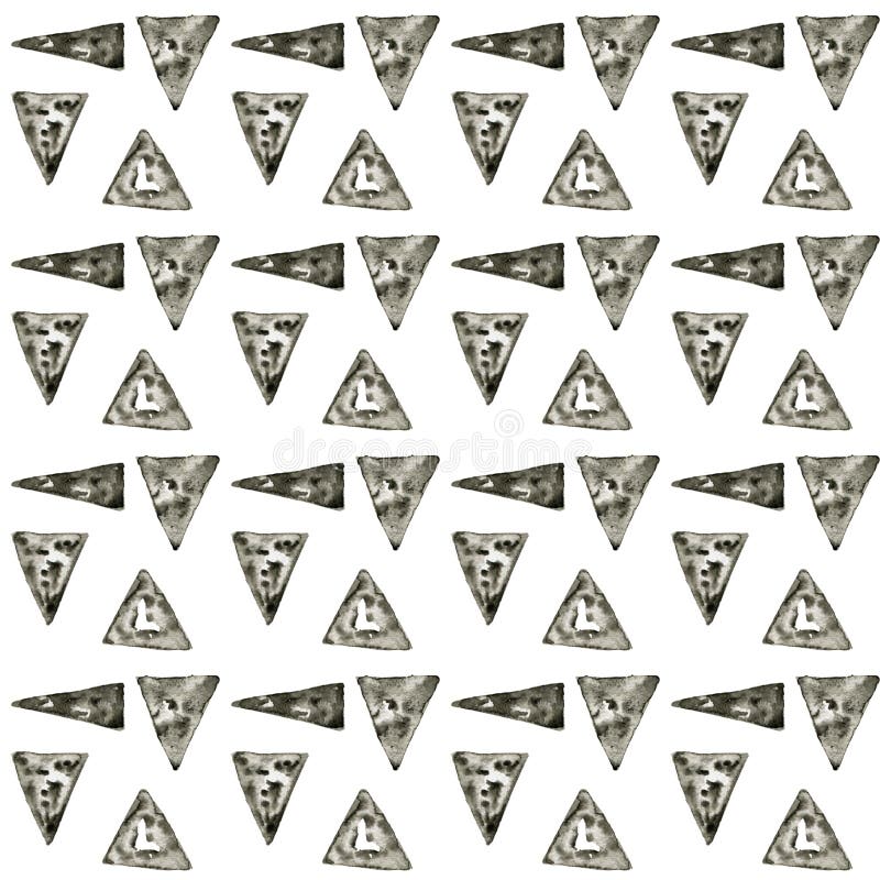 Etnisch waterverfpatroon Manier Azteekse geometrische achtergrond Hand getrokken zwart-wit patroon Modern abstract behang vector illustratie Etnisch waterverfpatroon Manier Azteekse geometrische achtergrond Hand getrokken zwart-wit patroon Modern abstract behang vector illustratie