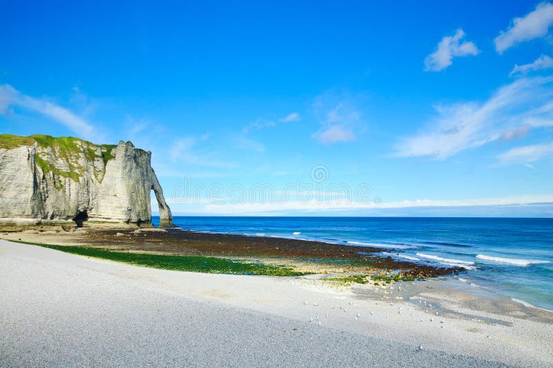 Etretat Aval falezy punkt zwrotny. Normandy, Francja. zdjęcia stock Etretat Aval falezy punkt zwrotny. Normandy, Francja. zdjęcia stock