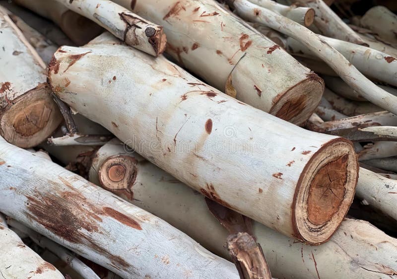 a photography of a pile of white birch logs with brown spots, lumbermill of white birch logs piled together in a pile. a photography of a pile of white birch logs with brown spots, lumbermill of white birch logs piled together in a pile.