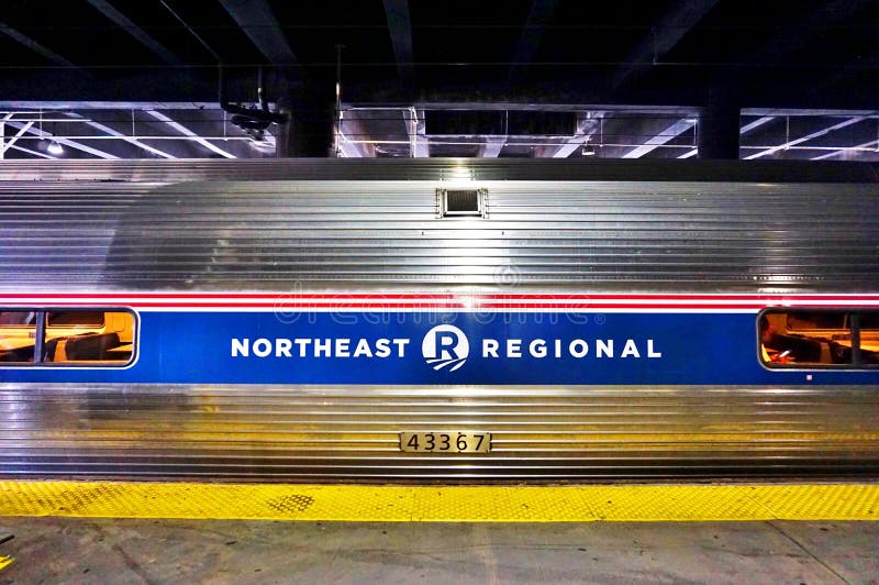 Ett nordostligt regionalt drev från Amtrak