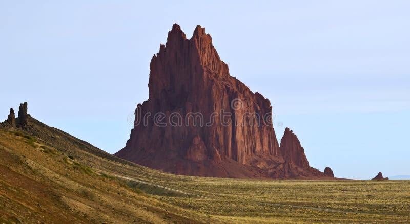 Ett slut upp av Shiprock i nytt - Mexiko arkivbilder Ett slut upp av Shiprock i nytt - Mexiko arkivbilder
