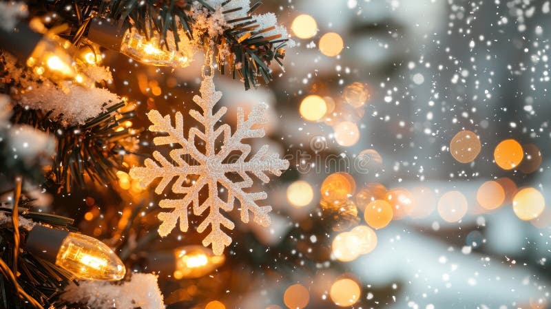 Ett snöfall med stängning av snöflingor och mousserande vektor illustrationer