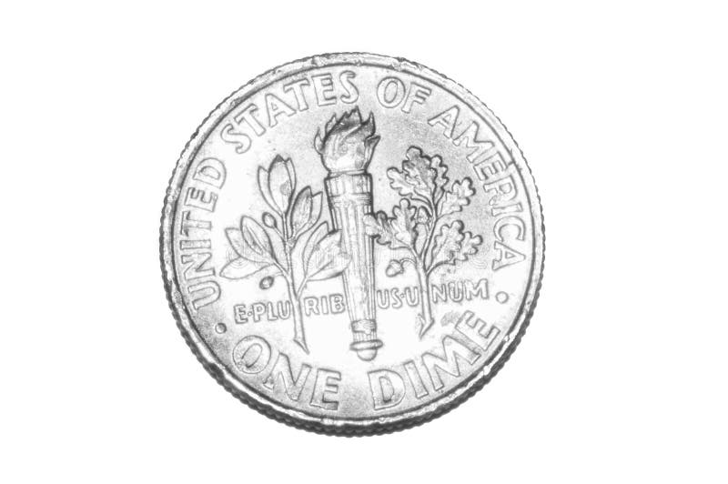 Ett tiocentaremynt som isoleras på vit royaltyfri bild Ett tiocentaremynt som isoleras på vit royaltyfri bild