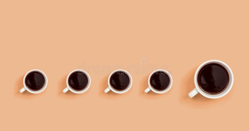Ett ut unikt begrepp för kaffekopp royaltyfri illustrationer Ett ut unikt begrepp för kaffekopp royaltyfri illustrationer