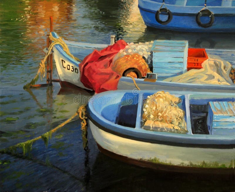 Estudo de Pescadores foto de stock royalty free