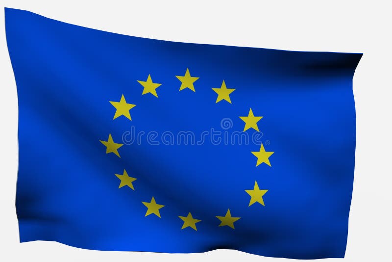 EU 3D flag royalty free illustration