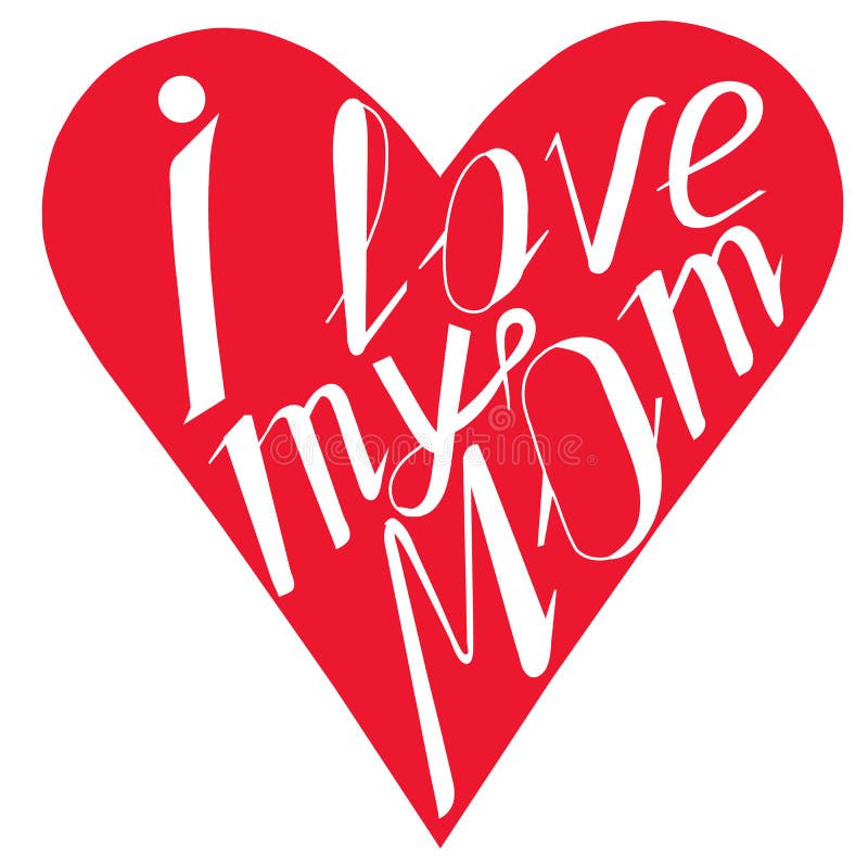 Eu amo minha mamã ilustração stock Eu amo minha mamã ilustração stock