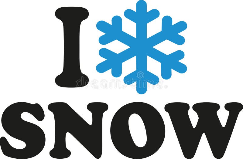 Eu amo a neve ilustração stock Eu amo a neve ilustração stock