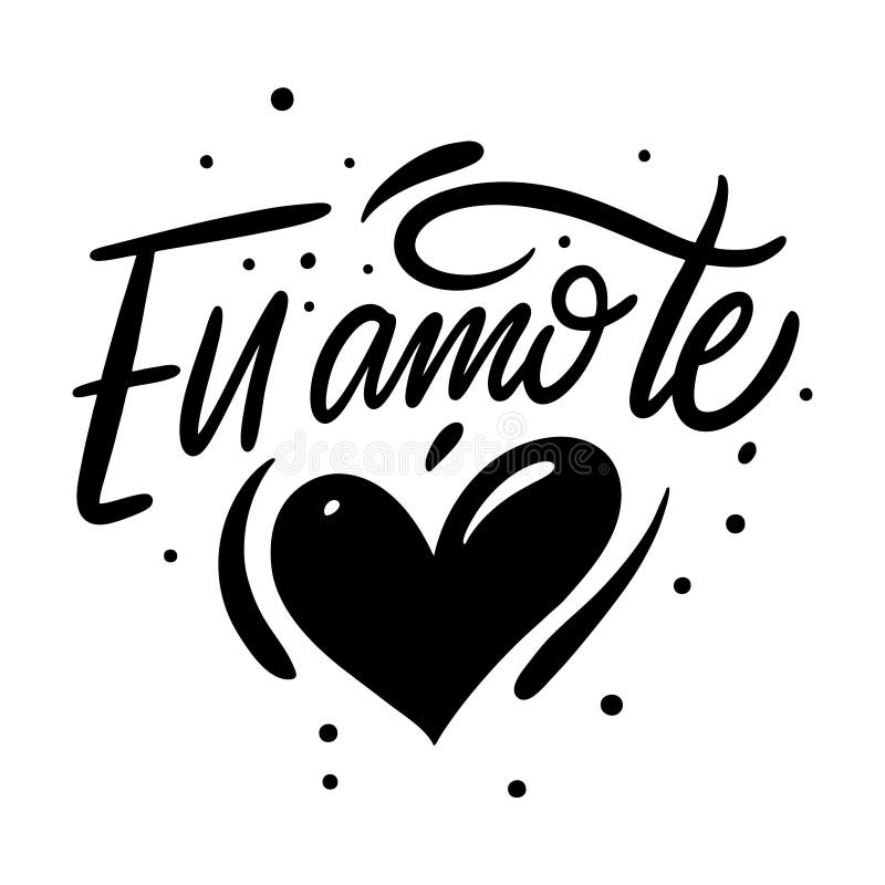 Te Amo Love You Spanish Text Calligraphy Vector Image 536