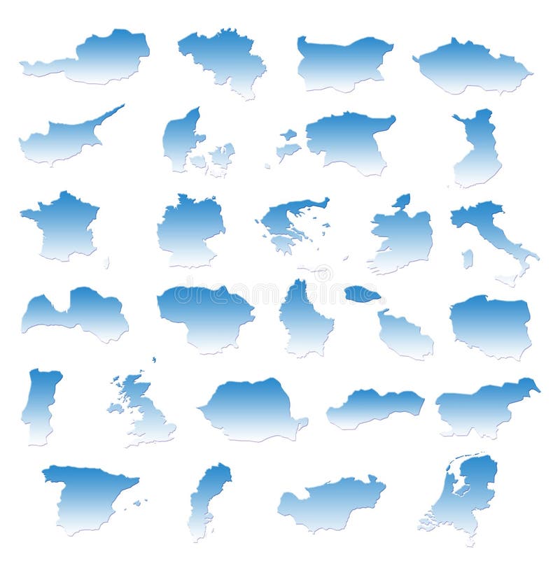 Eu countries stock illustration