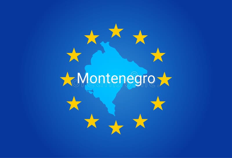 eu-european-union-flag-and-map-of-montenegro-vector-stock