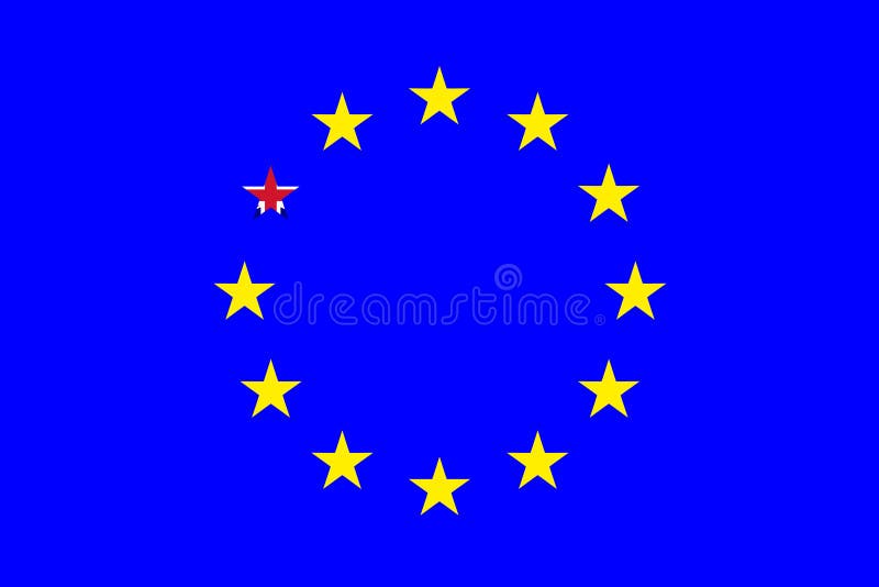 Shoppy Star European Union EU Flag Europe Euro Stars Badge Patch 