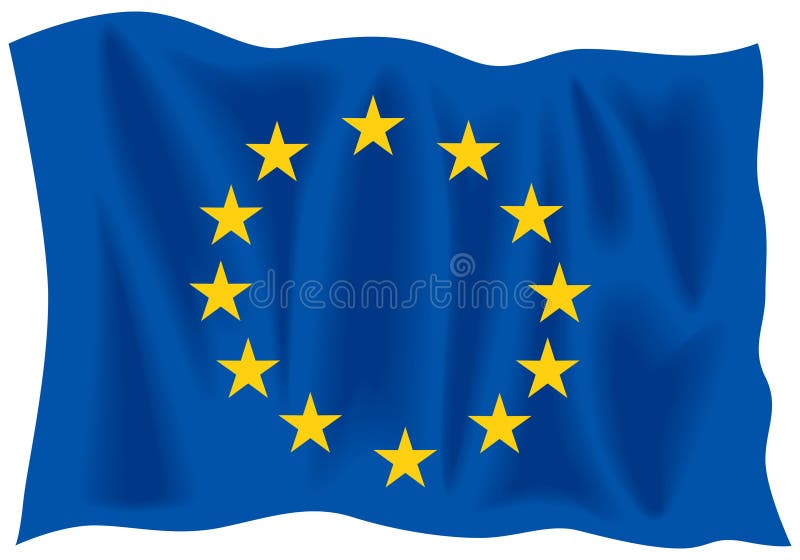 EU flag royalty free illustration