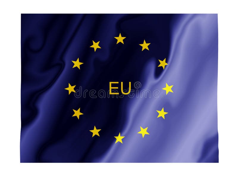 EU fluttering stock illustration