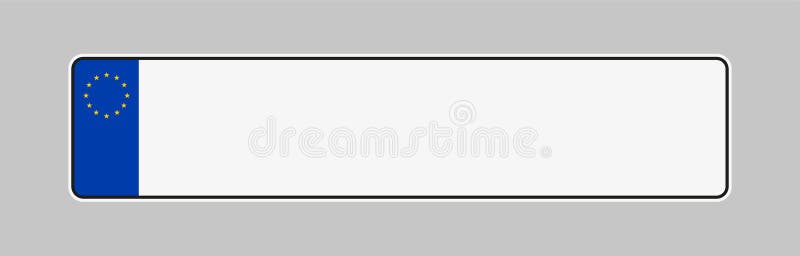 EU-Führerschein. Nummernschild. vektor abbildung