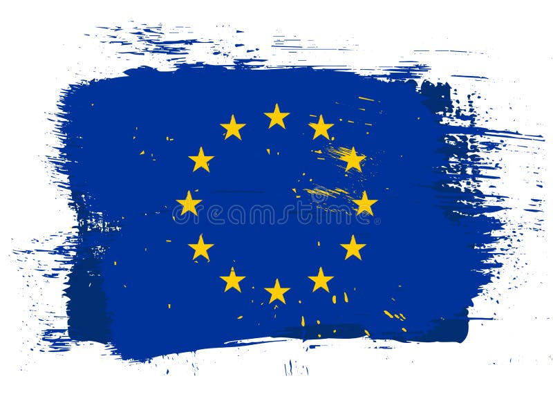 EU grunge flag vector illustration