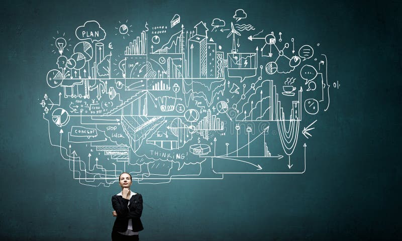 Eu tenho o grande plano em minha cabeça fotos de stock royalty free