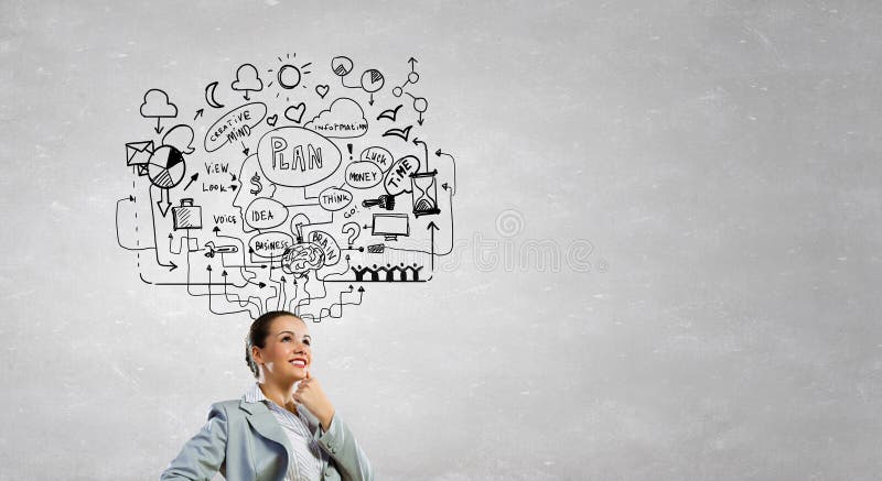 Eu tenho o grande plano em minha cabeça imagens de stock royalty free