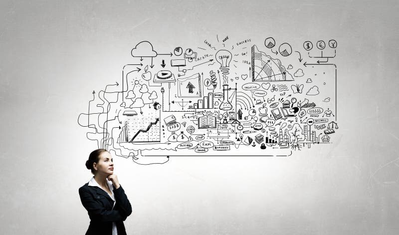 Tenho um ótimo plano em mente foto de stock royalty free